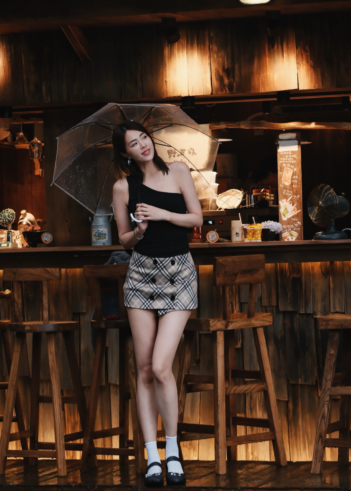 Portrait in a bar at night